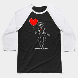 Girl with balloon 2 Baseball T-Shirt